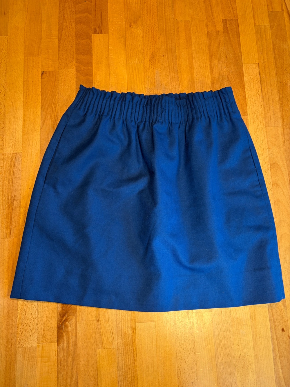J. Crew Navy Blue Elastic-Waist Mini Skirt